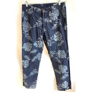 Bonobos  Pants Mens 31 Chambray Leaf Print Golf Slim Slim straight Chino